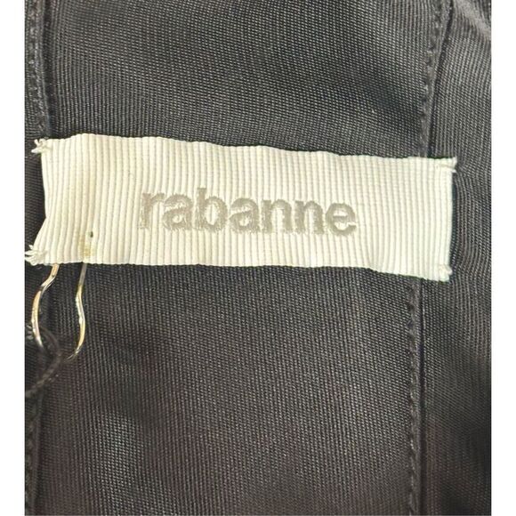 Rabanne by Paco Rabanne Leafy Ruched Sheath Minidress in Mugeut Noir NWT Size 36 - Picture 8 of 11